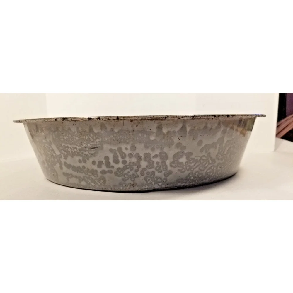 Graniteware Pan/Bowl Gray Enamelware 9